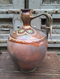 Oude Antiek Vintage Waterkruik Kruik Aardewerk Bulgarije