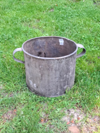 Oude Brocante Zinken Emmer Teil