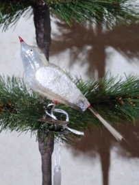 Oude Antiek Vintage Kerstbal 10217 Vogel op Clip