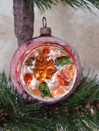Oude Antiek Vintage Kerstbal 8897 Deukbal