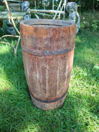 Oude Brocante Houten Karnton Karn Ton Duigen Vaas