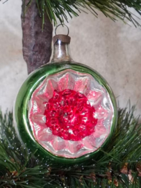 Oude Antiek Vintage Kerstbal 8906 Deukbal