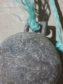 Oude Antiek Brocante Zinken Drijver Boei