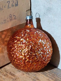 Oude Antieke Vintage Kerstbal 6561 Sinaasappel