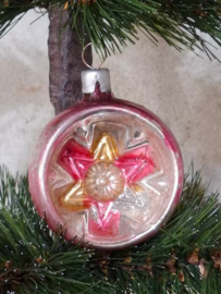 Oude Antiek Vintage Kerstbal 8901 Deukbal