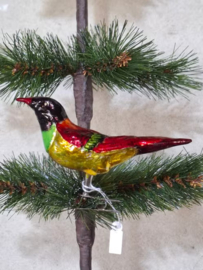 Oude Vintage Kerstbal 9869 Vogel USSR op Clip