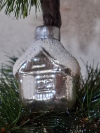 Oude Antiek Vintage Kerstbal 9988 Huisje