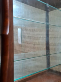 Oude Vintage Mid Century Highboard Vitrinekast Kast Vitrine