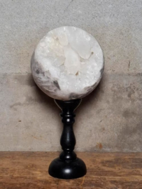 Kwarts Calciet Geode Bol op Sokkel Kristallen - Edelsteen