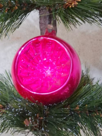 Oude Antiek Vintage Kerstbal 8891 Deukbal