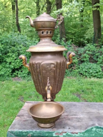 Oude Antieke Perzische Koperen Samovar