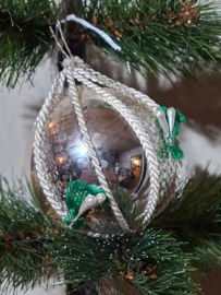 Oude Antiek Vintage Kerstbal 10202 Groen