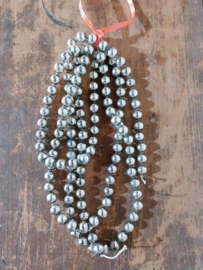 Oude Antieke Kerstbal 8138 Kralenslinger Kralenketting Kralen Slinger Zilver