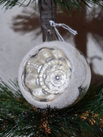 Oude Antiek Vintage Kerstbal 10222 Deukbal