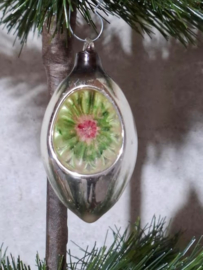 Oude Antieke Kerstbal 8508 Ajeko Olijf Deukbal Zonnetje