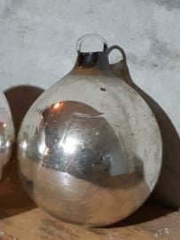 Oude Antieke Kerstbal  5363 Ajeko Bal Zilver