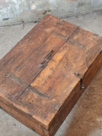 Oude Antieke Houten Bruidskist Kist Rajasthan India
