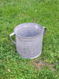 Oude Brocante Zinken Emmer Teil