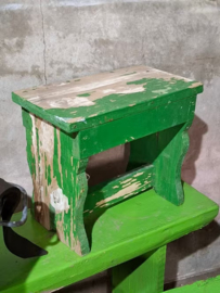 Oud Brocante Opstapje Bankje Vensterbankje