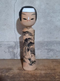 Oude Vintage Japanse Kokeshi Houten Pop Doll
