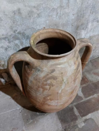 Oude Antieke Turkse Terracotta Oliekruik Olie Kruik