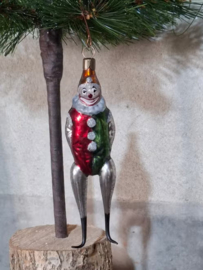 Oude Antiek Kerstbal 10005 Clown Pierrot