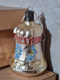 Oude Antiek Vintage Kerstbal 7481 Klokje