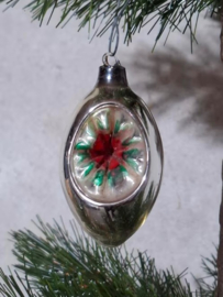 Oude Antieke Kerstbal 8507 Ajeko Olijf Deukbal Zonnetje