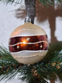 Oude Antiek Vintage Kerstbal 9761 Bruin