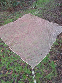 Oud Vintage Visnet Steenrood Fijn