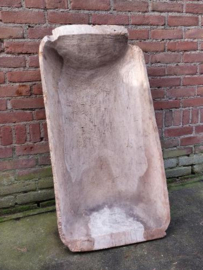 Oude Antieke Sobere Houten Trog Schaal Boomstam 103 cm