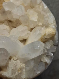Kwarts Calciet Geode Bol op Sokkel Kristallen - Edelsteen