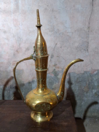 Oude Vintage Brass Messing Indiase Schenkkan Aftaba