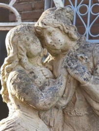 Oud Antiek Brocante Betonnen Tuinbeeld XL Romantisch Paar