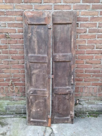 Oude Brocante Set Sobere Luiken Patina Hardhout Blue