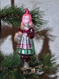 Oude Antieke Vintage Kerstbal 10091 USSR Roodkapje