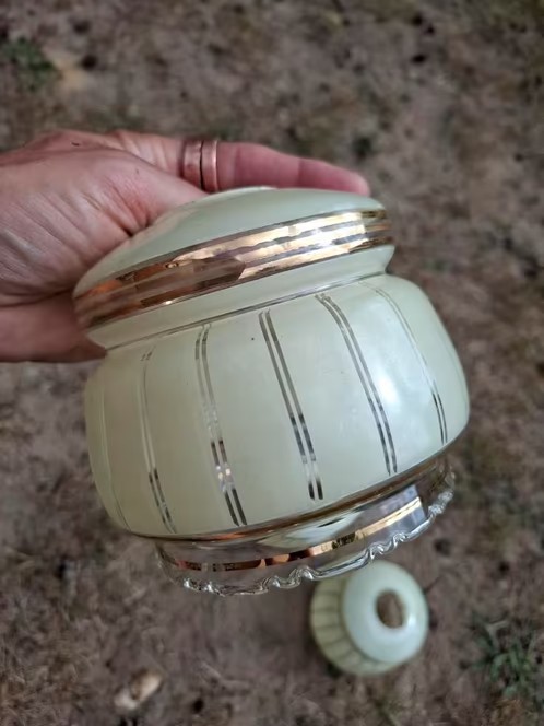 Oude Vintage Glazen Lampenkapje Hanglamp