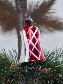 Oude Antiek VintageKerstbal 10387 Klokje