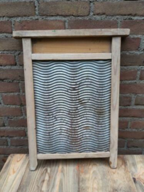 Oude Brocante Vintage Zinken Wasbord Roemenie