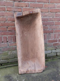 Oude Antieke Sobere Houten Trog Schaal Boomstam 87 cm