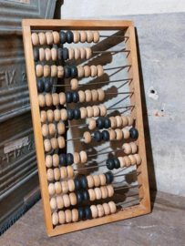Oude Vintage Houten Telraam Abacus