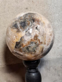 Kwarts Calciet Geode Bol op Sokkel Kristallen - Edelsteen