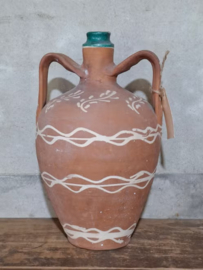 Oude Antiek Vintage Waterkruik Kruik Aardewerk Griekenland