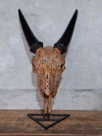 Geitenschedel Gegraveerd op Standaard Geit Schedel