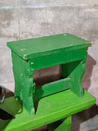 Oud Brocante Opstapje Bankje Vensterbankje