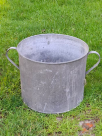 Oude Brocante Zinken Emmer Teil
