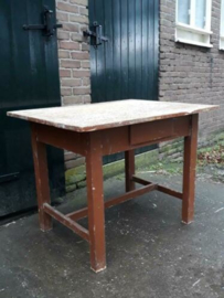 Oude Brocante Houten Tafel Bruin