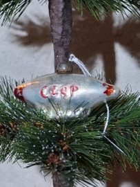 Oude Antieke Vintage Kerstbal 8932 USSR Zeppelin Space