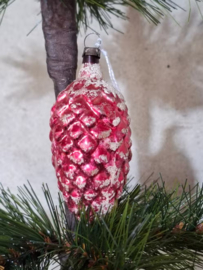 Oude Antiek Vintage Kerstbal 8940 Dennenappel