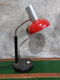 Oude Vintage Industriele Lamp Bureaulamp Rood